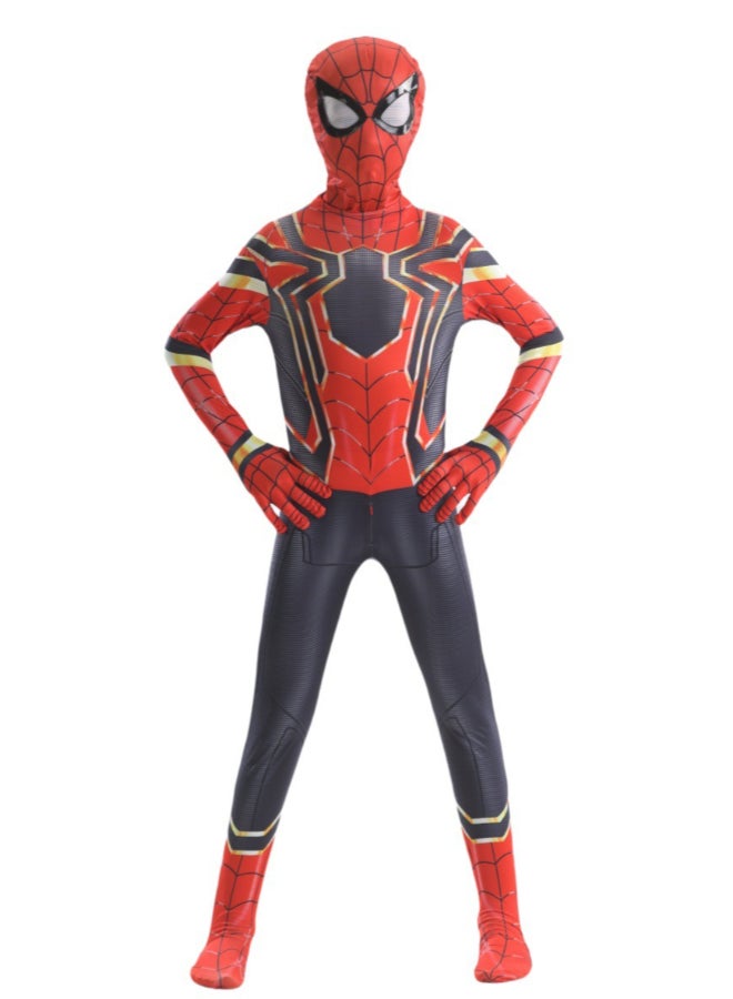 SPIDERMAN Spider-Man Peter Parker Upgraded Suit Cosplay Costume Full Bodysuit, Far From Home Superhero Outfit with Iconic Red and Black Design for Fans and Costume Parties 6to7 years 120cm - Image 2
